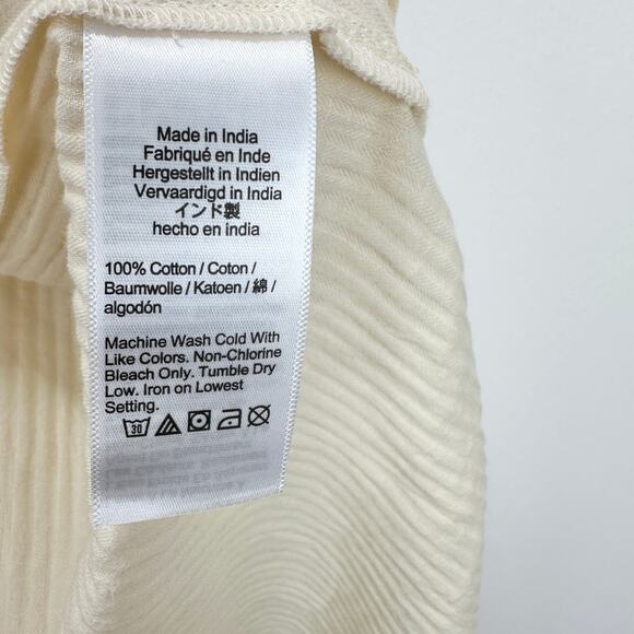 J.Crew Popover Shirt Airy Gauze Tunic Warm Sesame Relaxed Cotton Beach XXS NWT - Picture 10 of 11